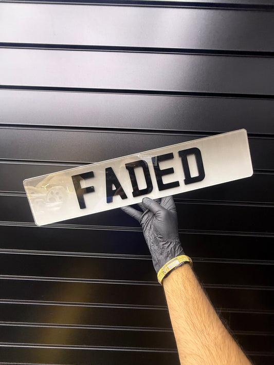 FADED PLATES - 4D 5mm Standard (FRONT & REAR)