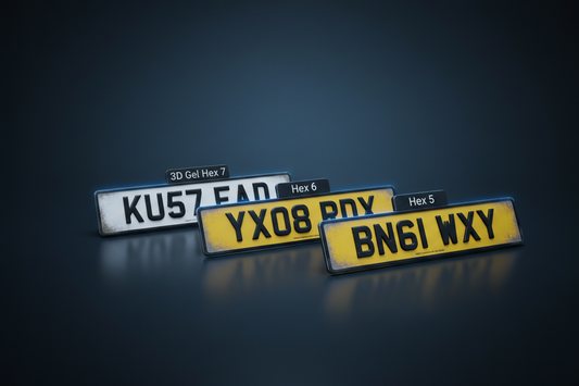 3D - 7 Digit Short 465mm x 111mm (FRONT & REAR)